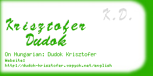 krisztofer dudok business card